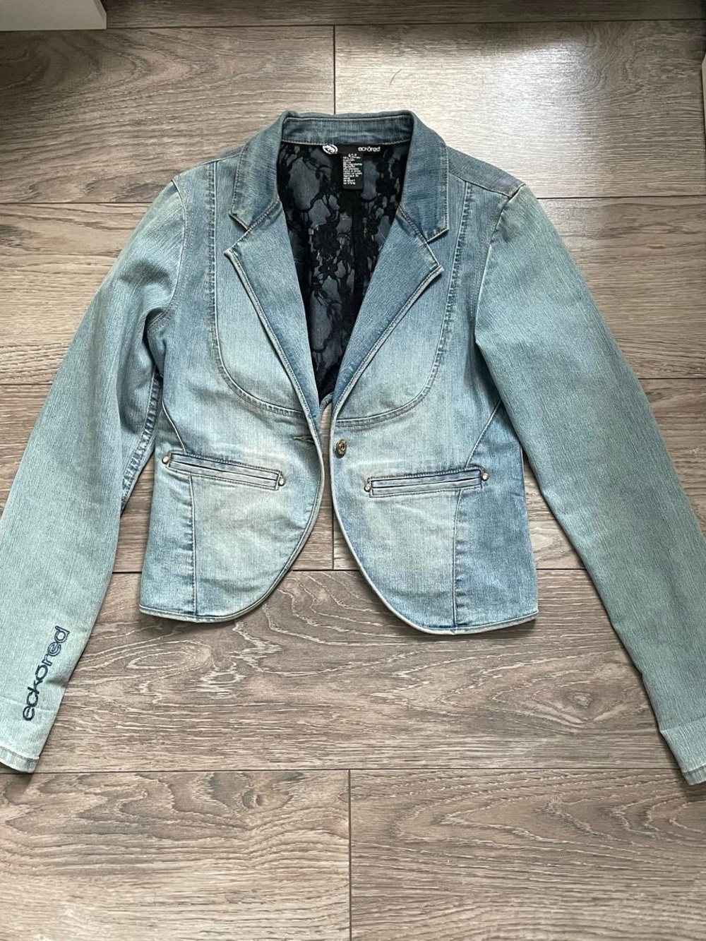 Ecko Unlimited Light Blue Denim Blazer Jacket